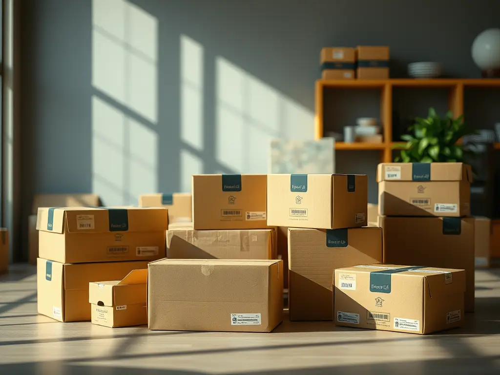 Cajas de cartón corrugado al por mayor apiladas en planta — CartonsCorp Ecuador