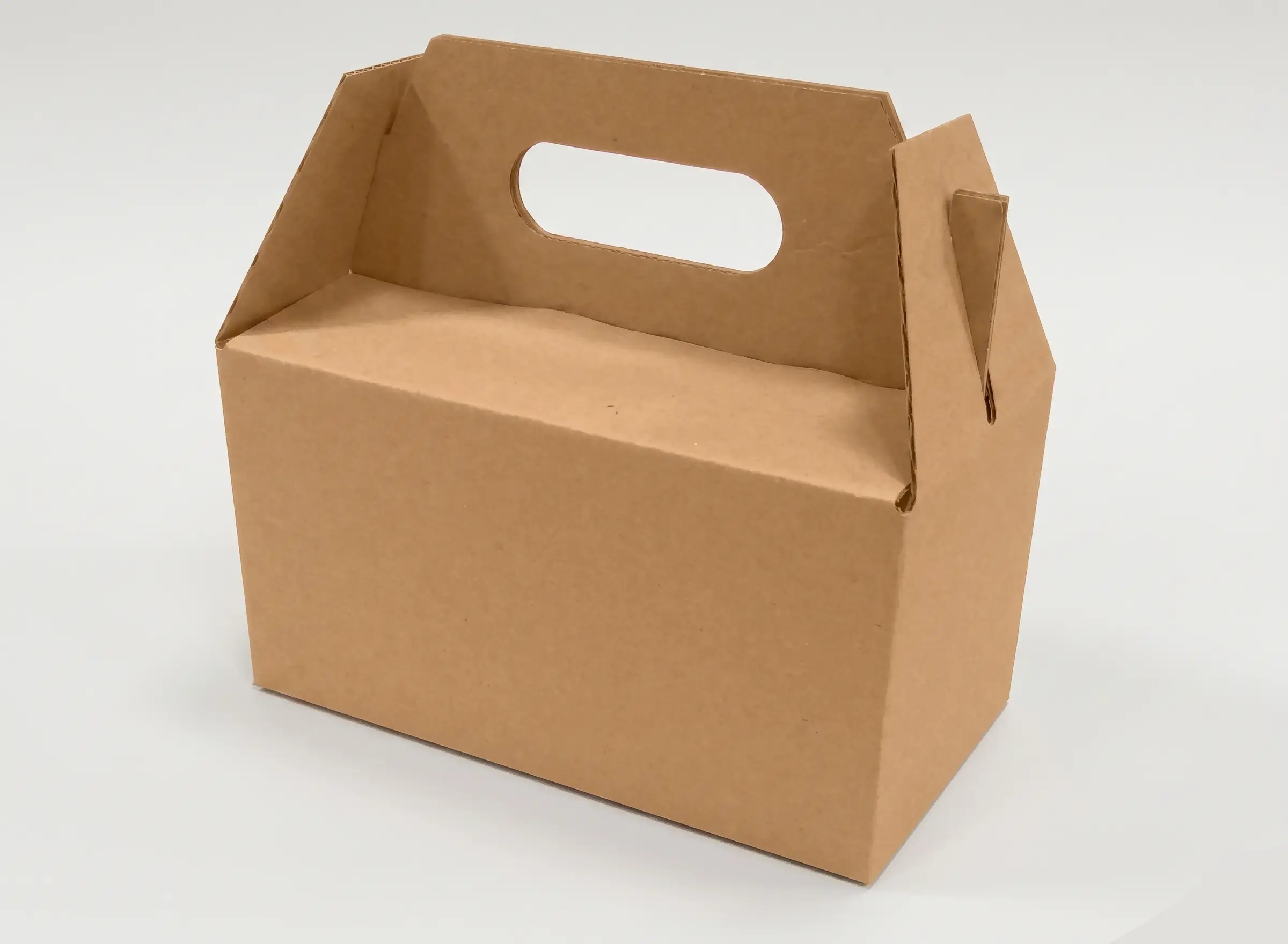 Loncheras troqueladas de cartón autoarmables para alimentos